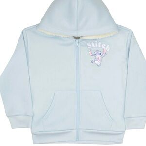 BRAND NEW Disney Lilo & Stitch Girls Sherpa Zip-Up Hoodie Graphic Print Size 6X
